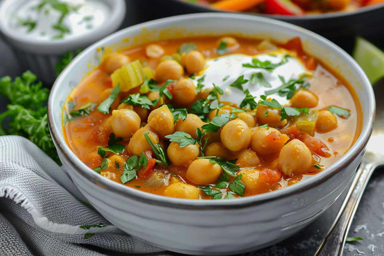 Chickpea Coconut Curry Soup