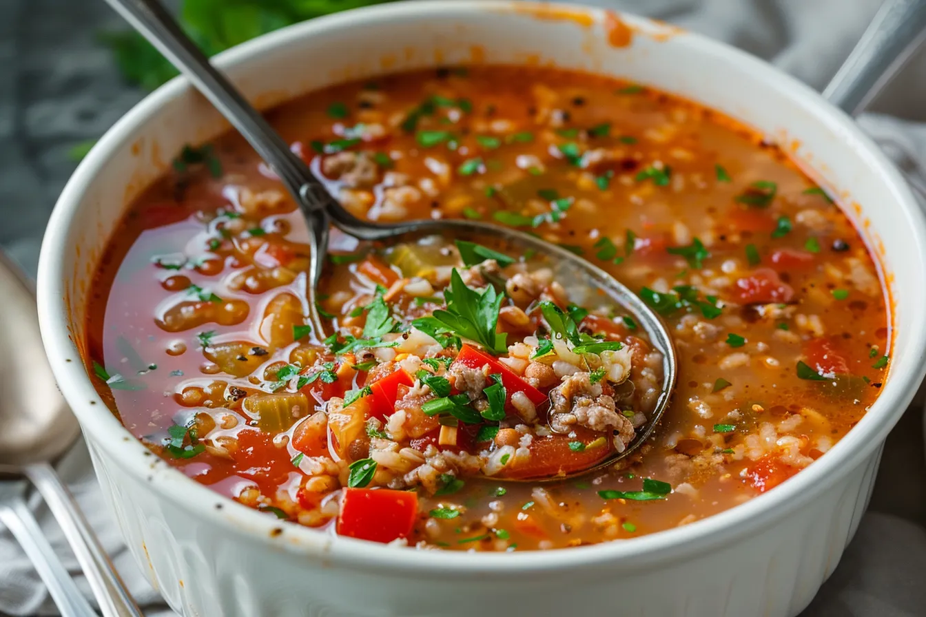 Cozy Stuffed Pepper Soup