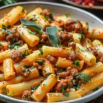 Creamy Sausage Rigatoni