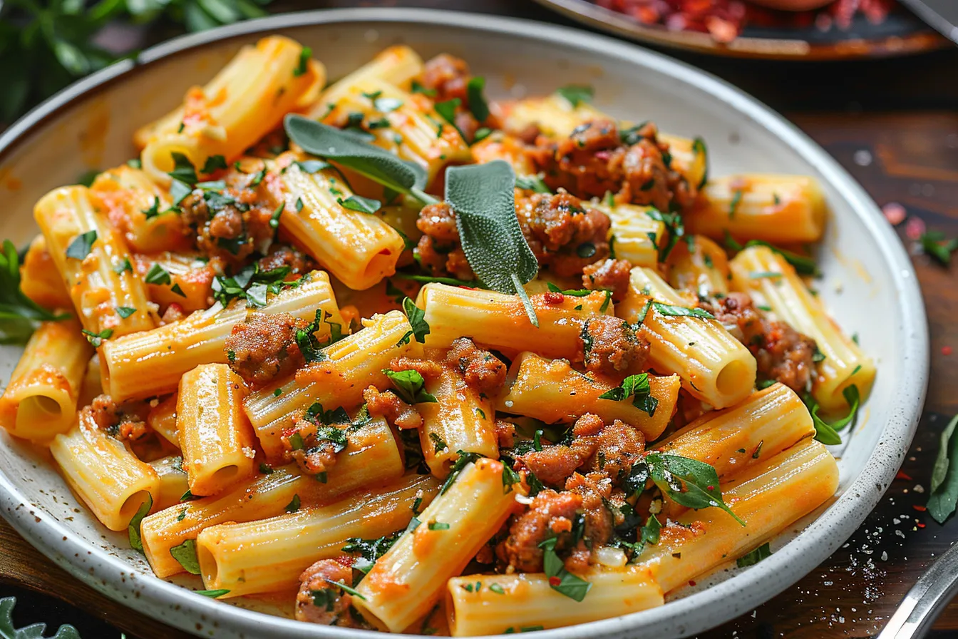 Creamy Sausage Rigatoni