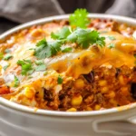 CROCKPOT BEEF ENCHILADA CASSEROLE