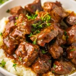 CROCKPOT DR. PEPPER STEAK BITES