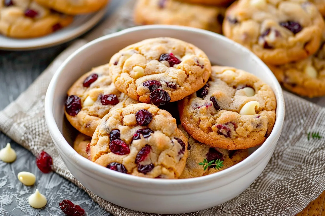 Soft White Chocolate Chip Cranberry Cookies