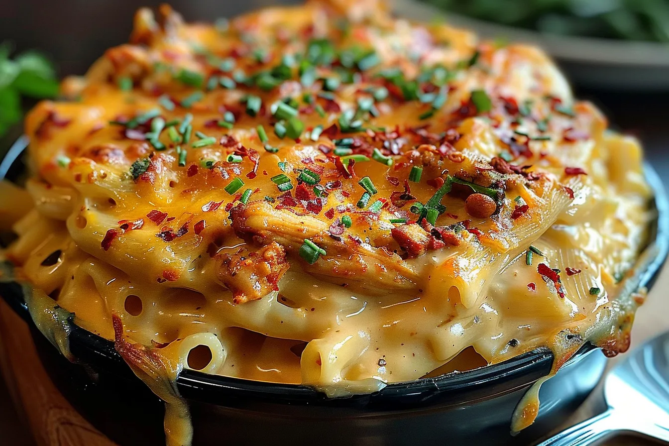 SPICY SOUTHERN CHEESY CHICKEN SPAGHETTI CASSEROLE